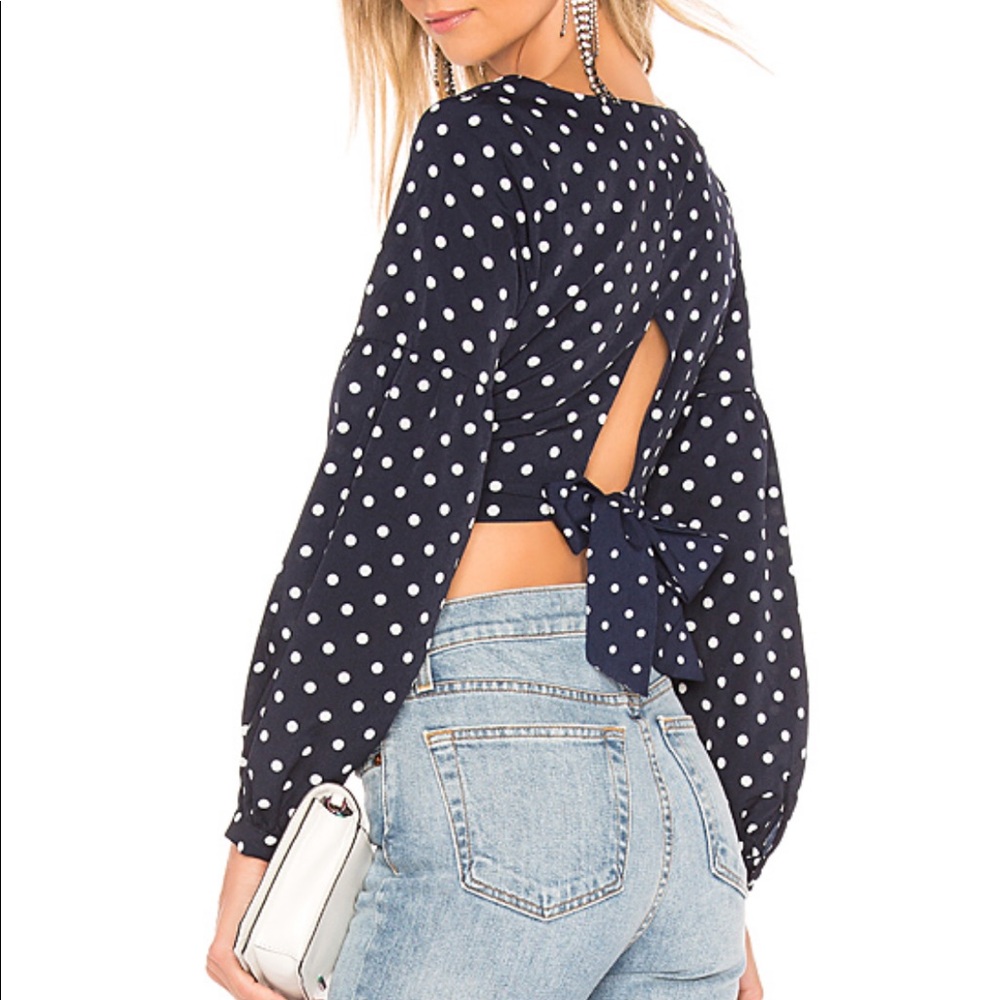Yasmin Tie Back Top - Polka Dot